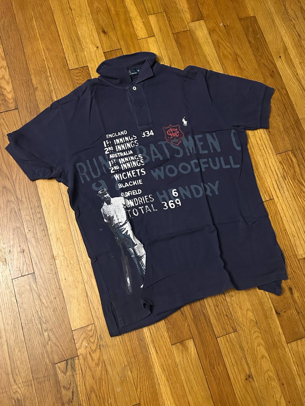 Vintage Ralph Lauren Cricket Navy Graphic Cricket Polo